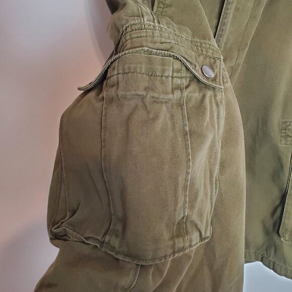 LEVI'S 32‎ Army Green Cargo Shorts Snap pockets 100% cotton - Picture 5 of 8